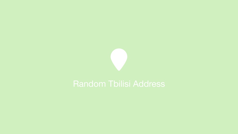 Random Tbilisi Address