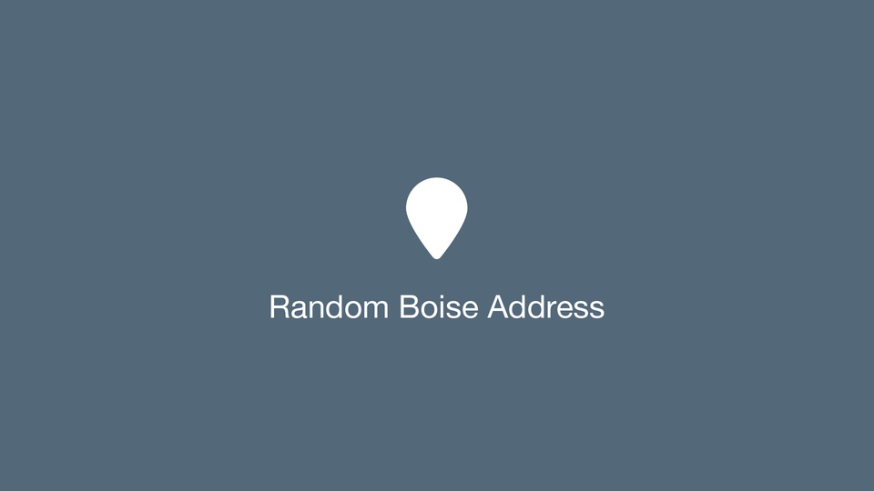 Random Boise Address