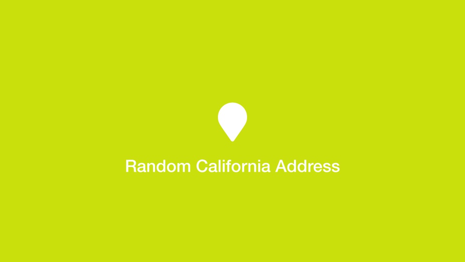 Random California Address