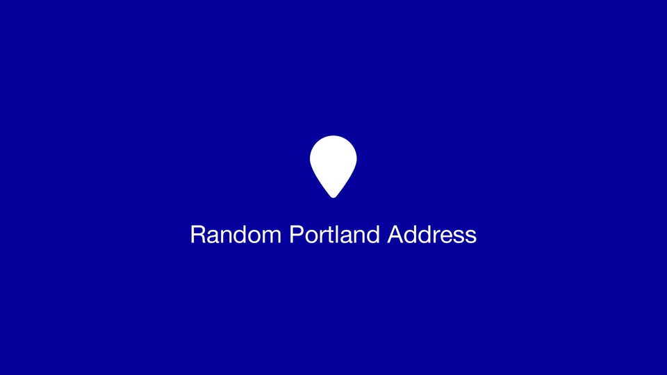 Random Portland Address