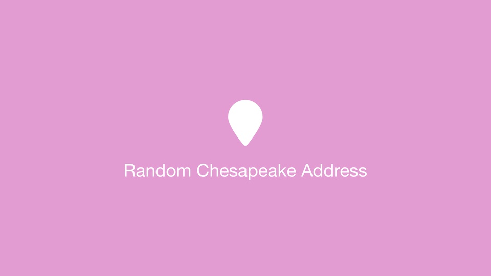 Random Chesapeake Address