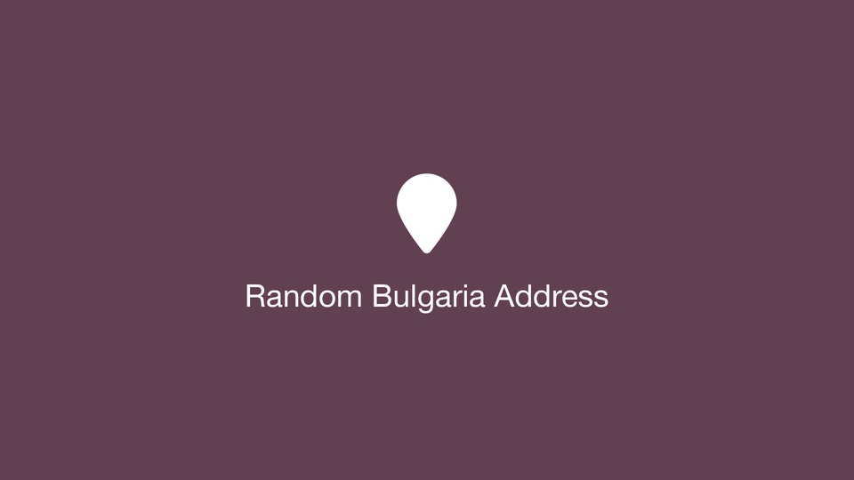 Random Bulgaria Address