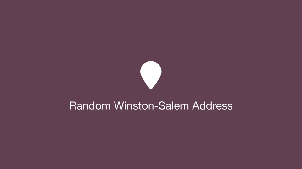 Random Winston-Salem Address
