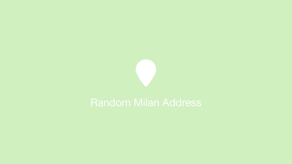 Random Milan Address