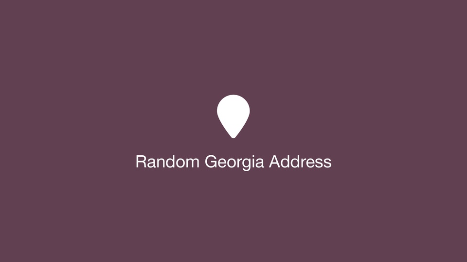 Random Georgia Address