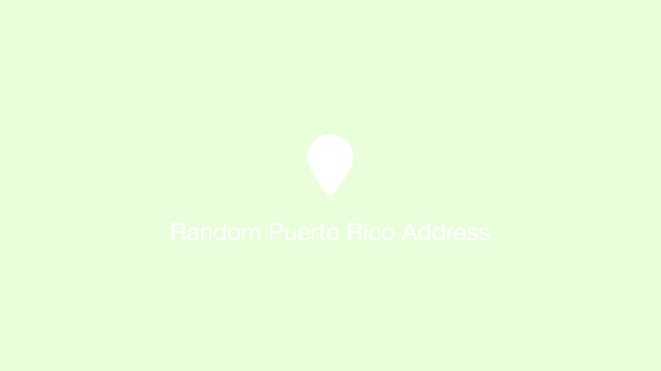 Random Puerto Rico Address