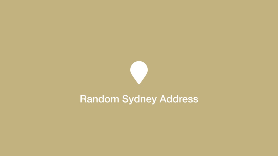 Random Sydney Address