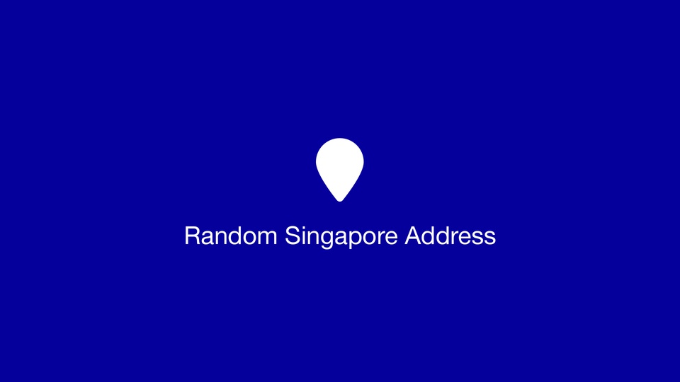 Random Singapore Address