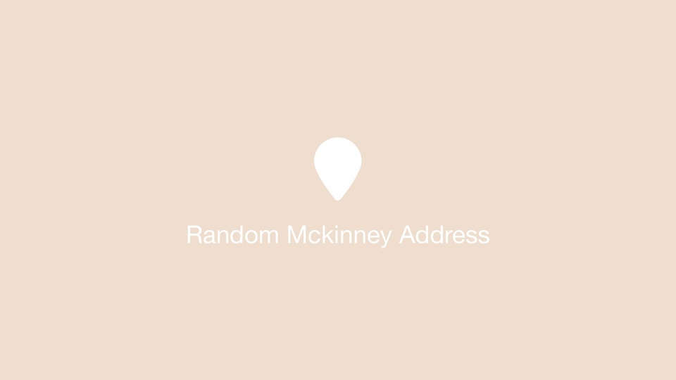 Random Mckinney Address