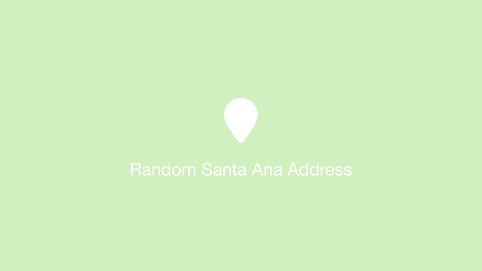 Random Santa Ana Address