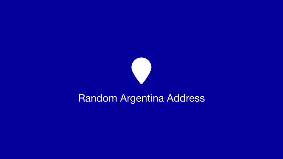 Random Argentina Address