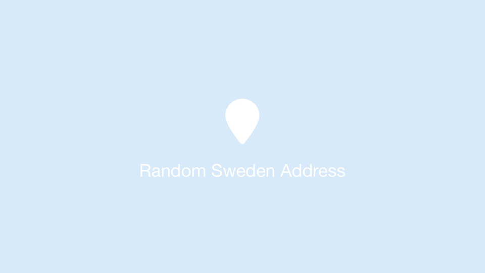 Random Sweden Address