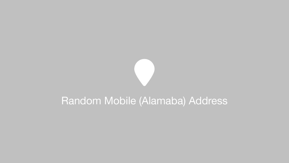 Random Mobile (Alamaba) Address