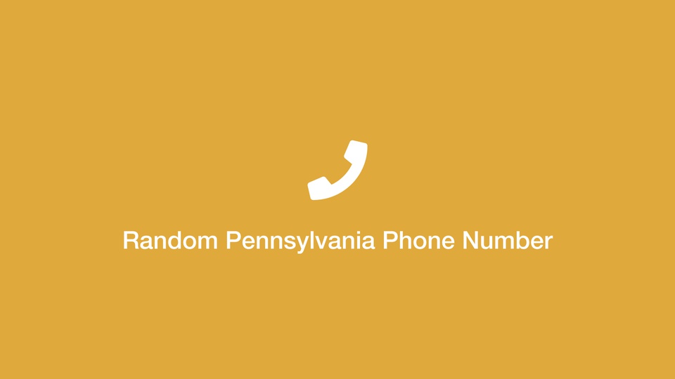 Random Pennsylvania Phone Number