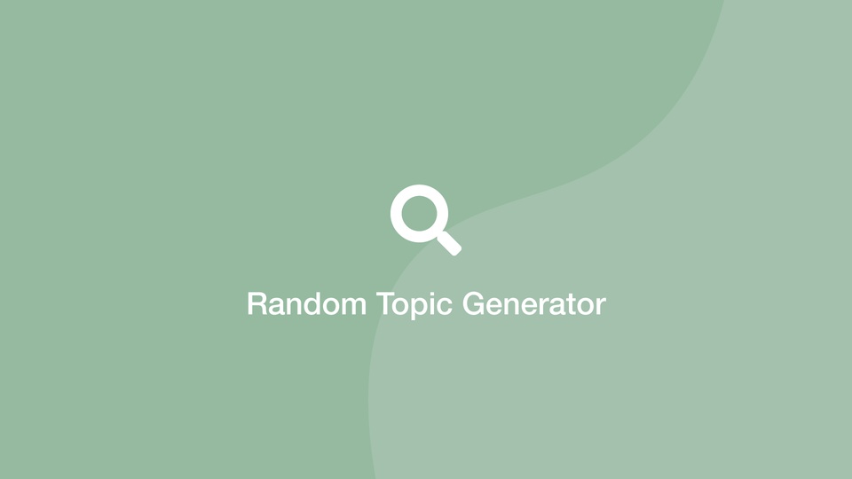 Random Topic Generator