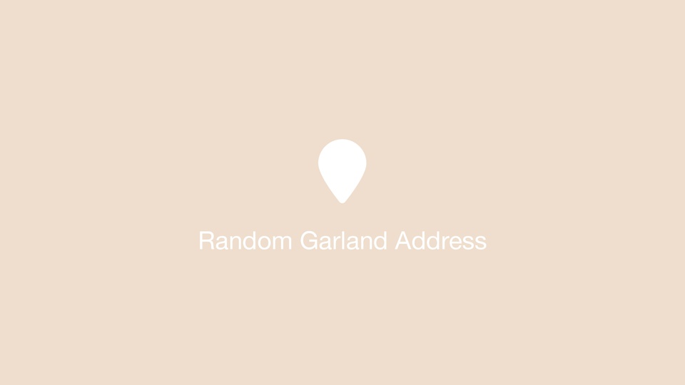 Random Garland Address