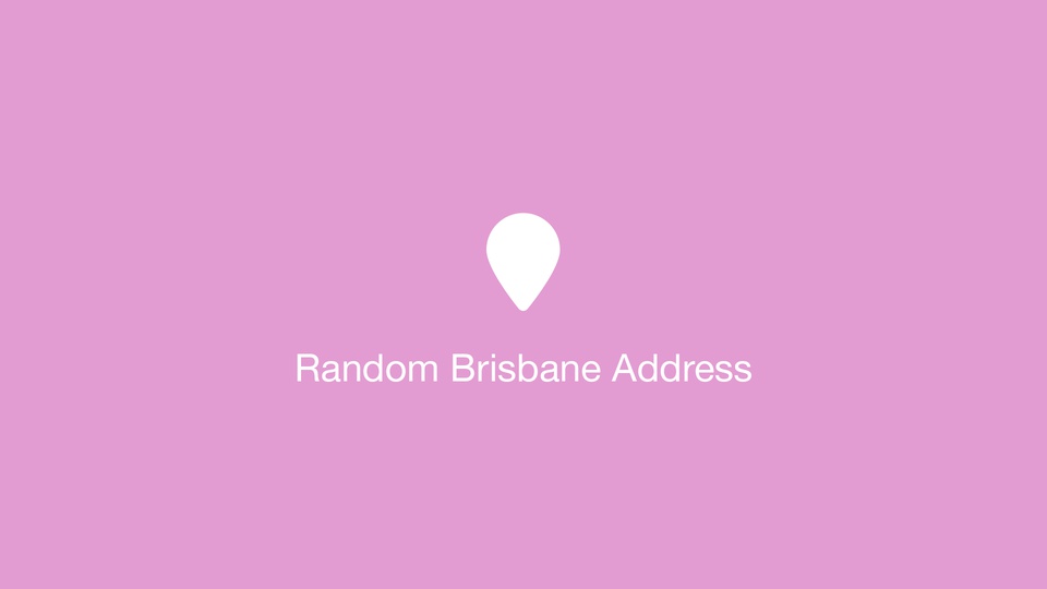 Random Brisbane Address