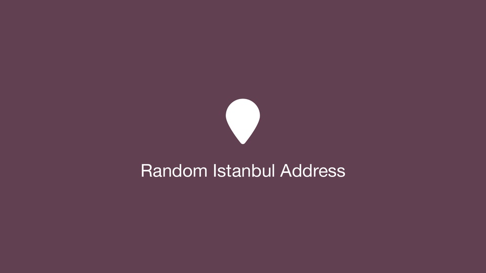 Random Istanbul Address