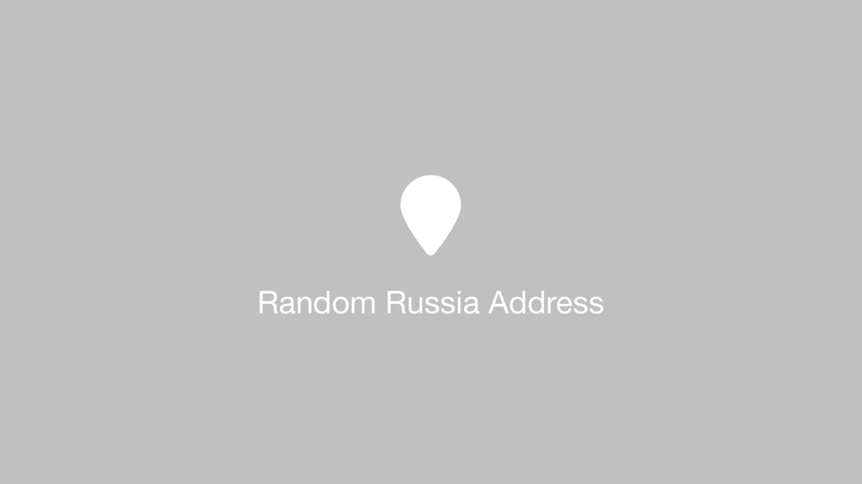 Random Russia Address