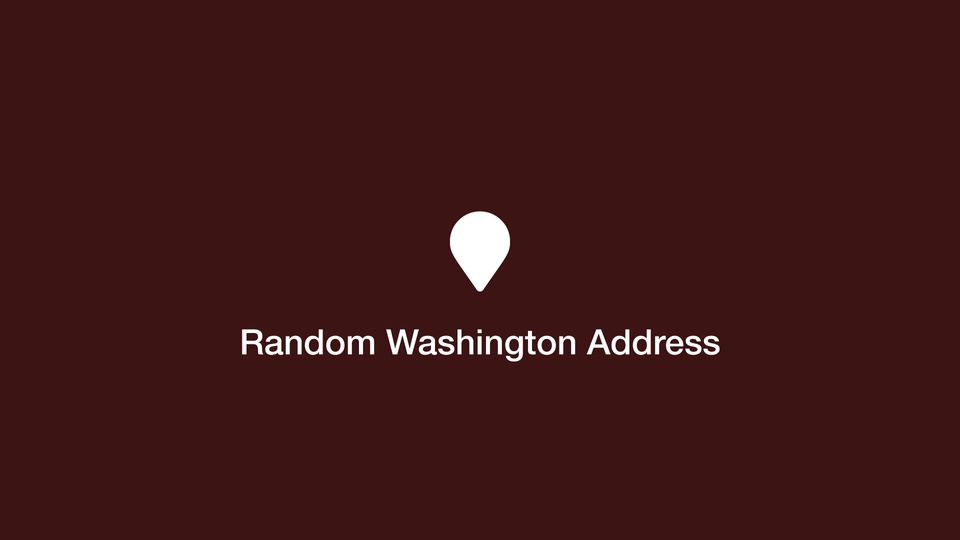 Random Washington Address