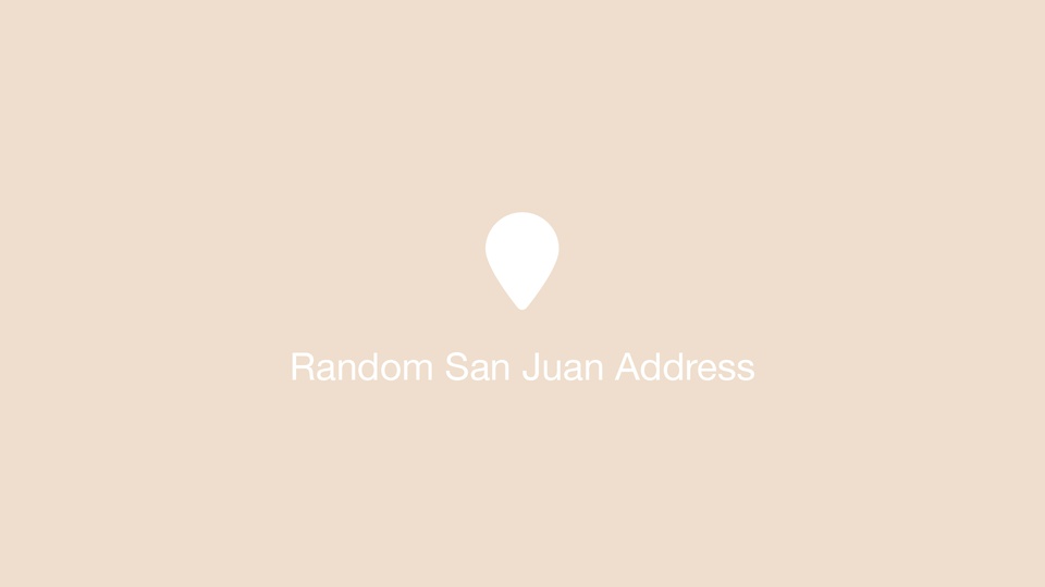 Random San Juan Address