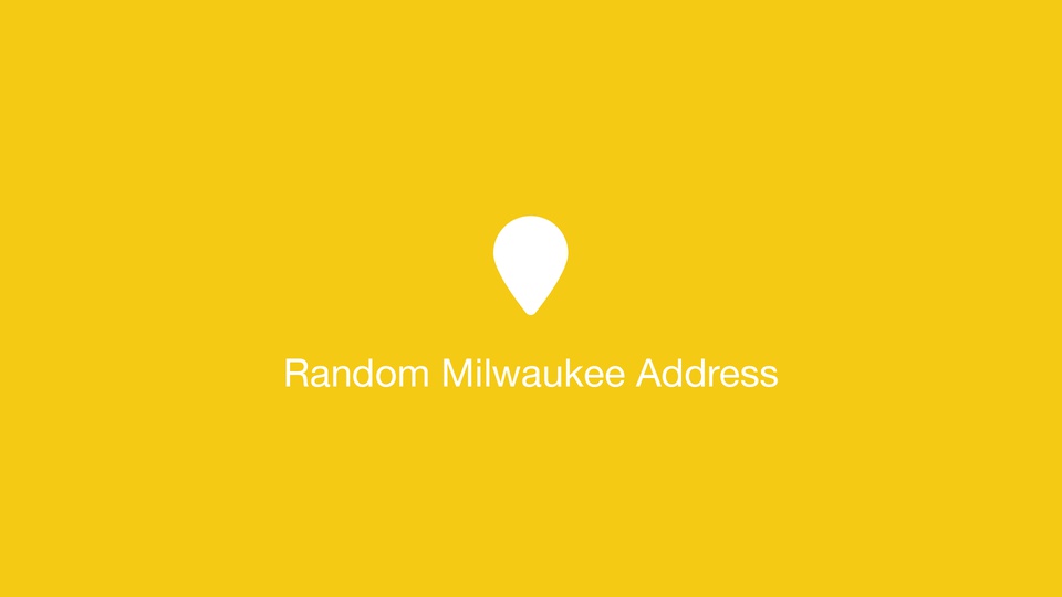 Random Milwaukee Address