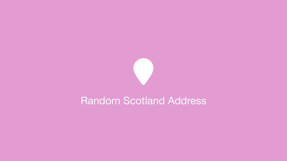 Random Scotland Address