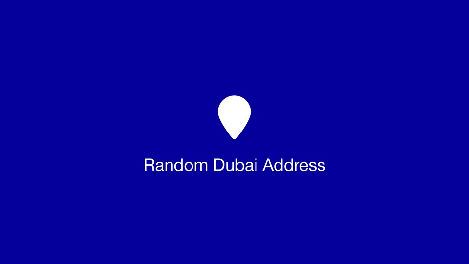 Random Dubai Address