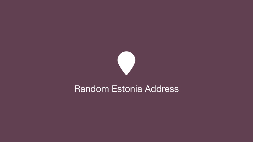 Random Estonia Address