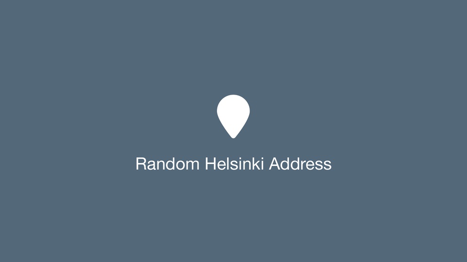 Random Helsinki Address