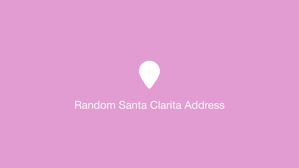 Random Santa Clarita Address