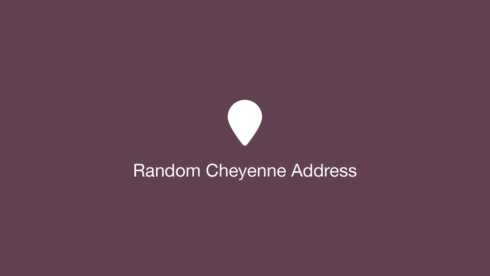 Random Cheyenne Address