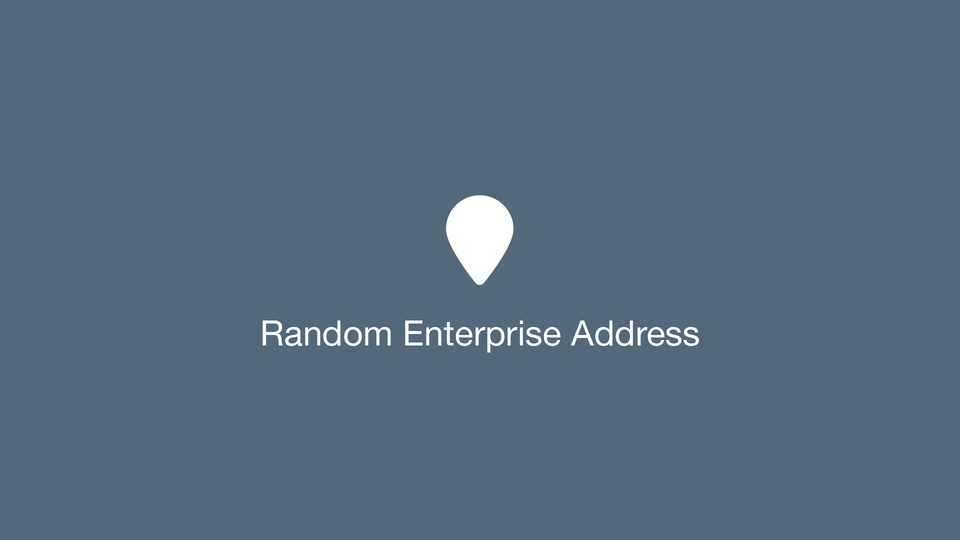Random Enterprise Address