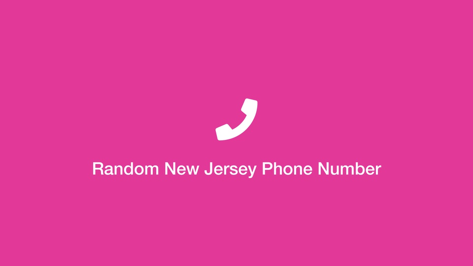 Random New Jersey Phone Number