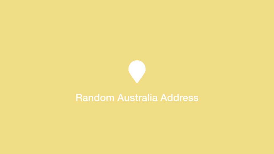 Random Australia Address