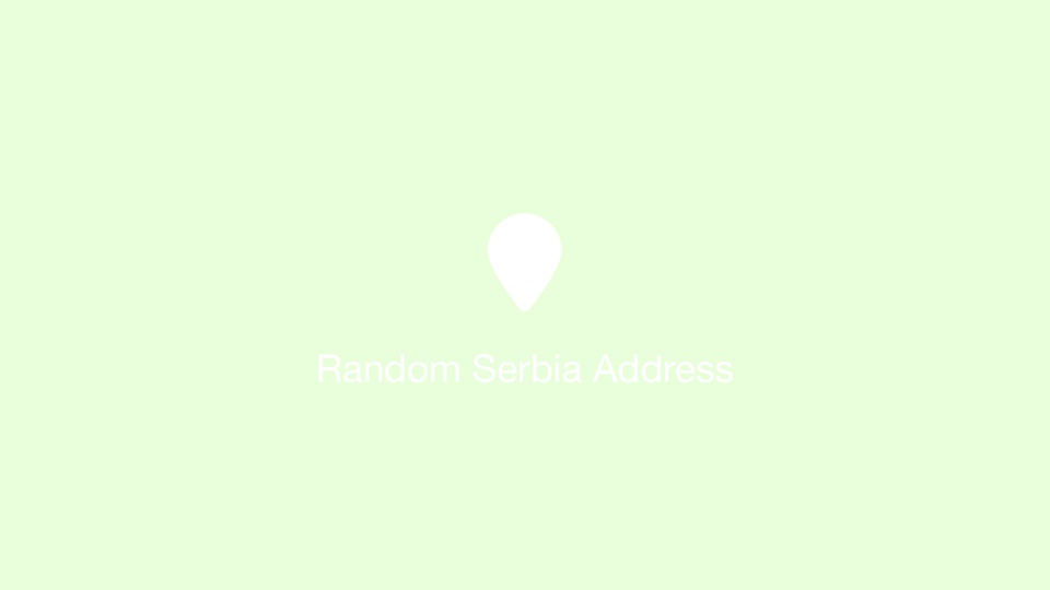 Random Serbia Address