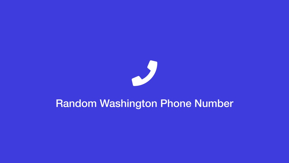 Random Washington Phone Number