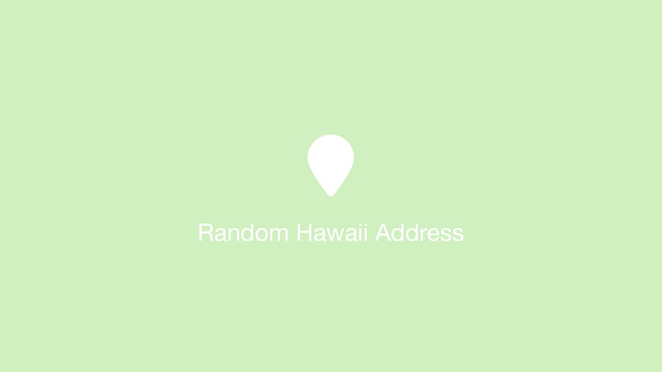 Random Hawaii Address