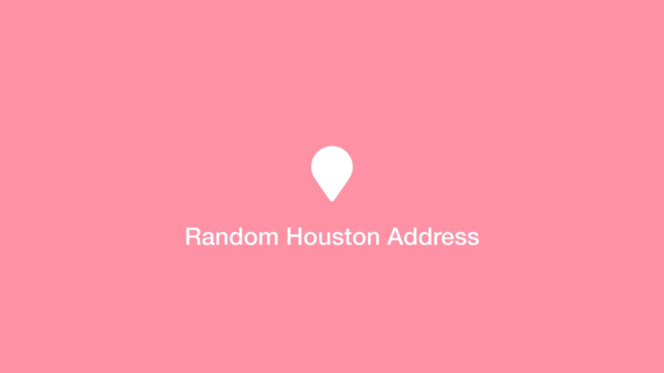 Random Houston Address