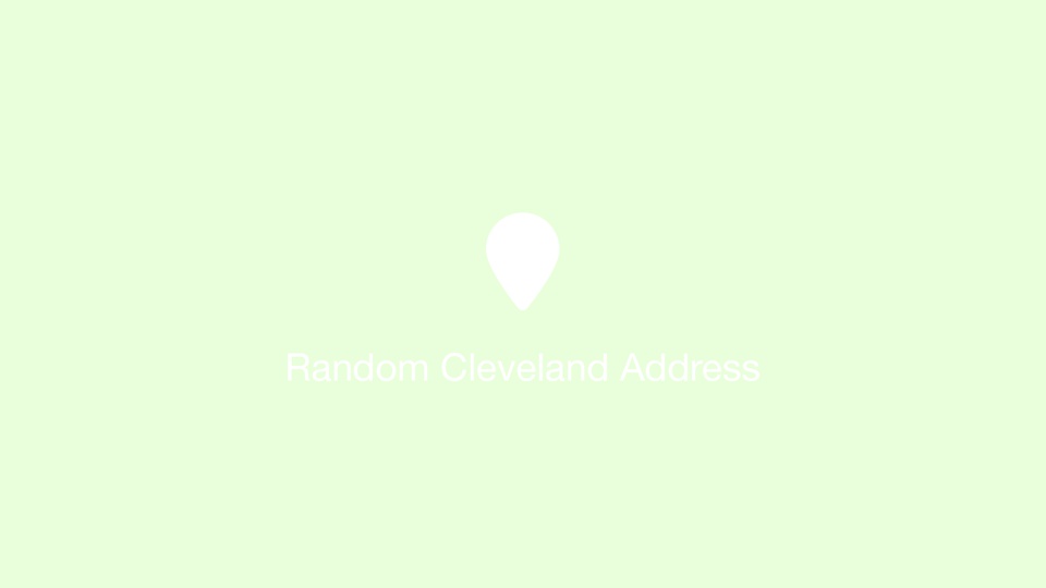 Random Cleveland Address