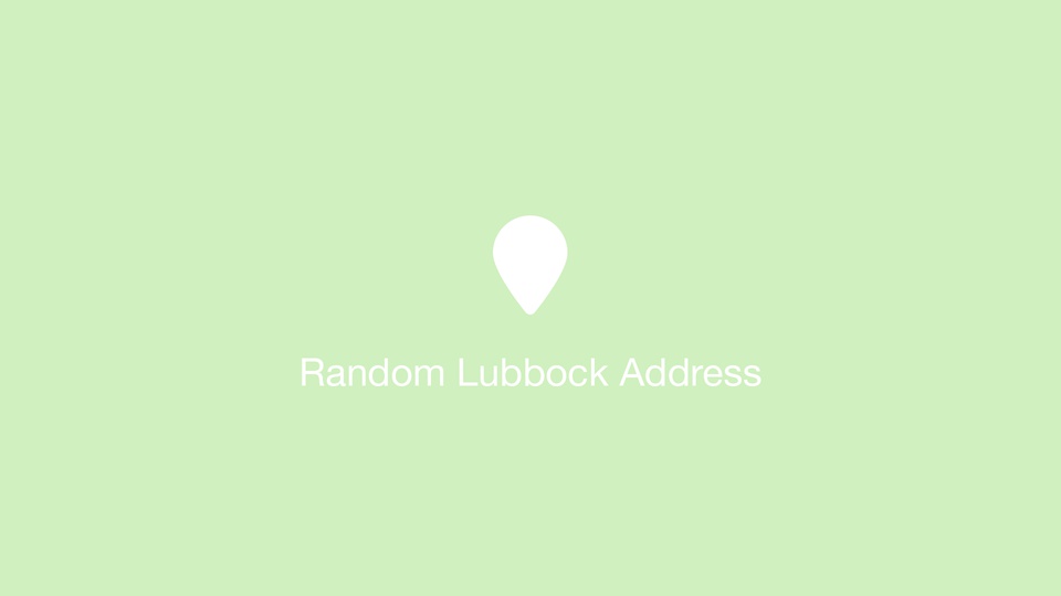 Random Lubbock Address
