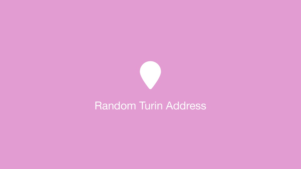Random Turin Address