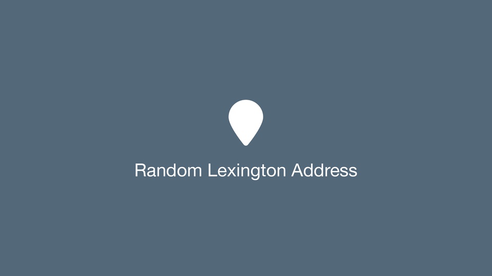 Random Lexington Address