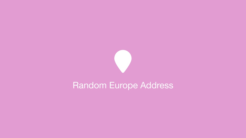 Random Europe Address