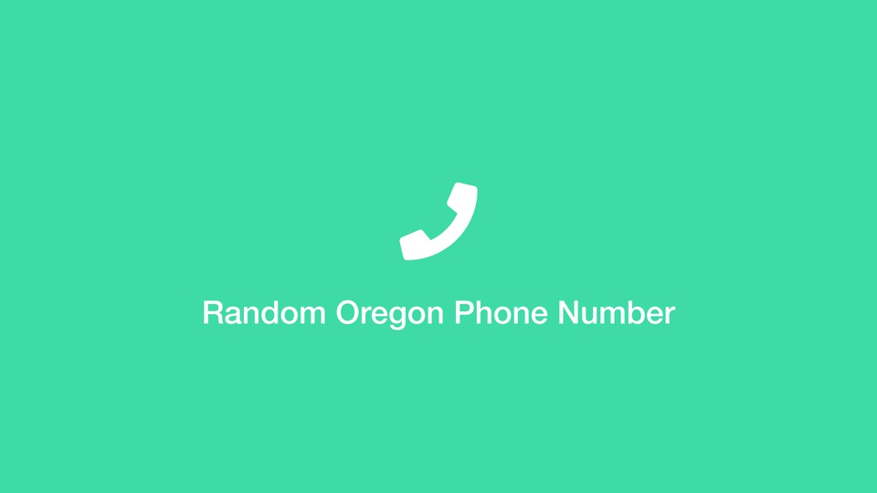 Random Oregon Phone Number