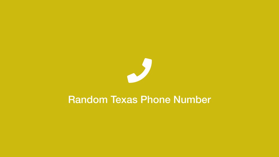 Random Texas Phone Number