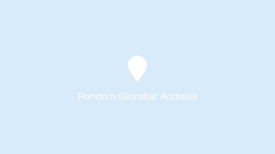 Random Gibraltar Address