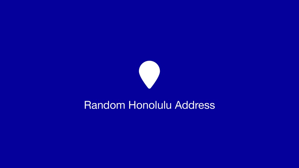 Random Honolulu Address
