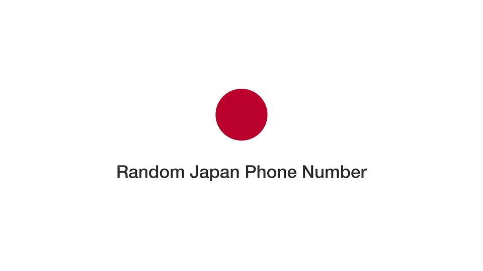 Random Japan Phone Number