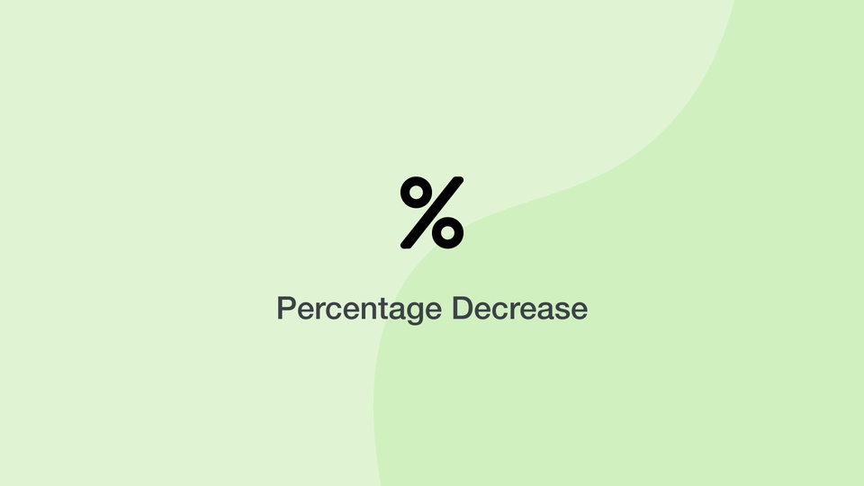 Percentage Decrease Calculator